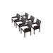 6 Barbados Dining Chairs w/ Arms in Sail White - TK Classics Barbados-Tkc097B-Dc-3X-C-White