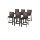 6 Barbados Barstools w/ Back in Espresso - TK Classics Barbados-Tkc202B-Bs-3X