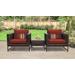 Amalfi 3 Piece Outdoor Wicker Patio Furniture Set 03a in Terracotta - TK Classics Amalfi-03A-Brn-Terracotta