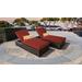Barbados Chaise Set of 2 Outdoor Wicker Patio Furniture in Terracotta - TK Classics Barbados-2X-Terracotta