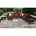 Amalfi 9 Piece Outdoor Wicker Patio Furniture Set 9b in Terracotta - TK Classics Amalfi-09B-Brn-Terracotta