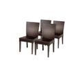 4 Belle Armless Dining Chairs in Espresso - TK Classics Belle-Tkc090B-Adc-2X