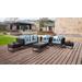 Amalfi 7 Piece Outdoor Wicker Patio Furniture Set 07d in Spa - TK Classics Amalfi-07D-Brn-Spa