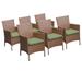 6 Laguna Dining Chairs w/ Arms in Cilantro - TK Classics Tkc093B-Dc-3X-Cilantro