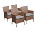 4 Laguna Dining Chairs w/ Arms in Grey - TK Classics Tkc093B-Dc-2X-Grey