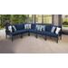 Lexington 6 Piece Outdoor Aluminum Patio Furniture Set 06v in Navy - TK Classics Lexington-06V-Navy
