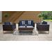 Amalfi 5 Piece Outdoor Wicker Patio Furniture Set 05c in Navy - TK Classics Amalfi-05C-Gld-Navy