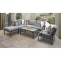 Lexington 7 Piece Outdoor Aluminum Patio Furniture Set 07f in Grey - TK Classics Lexington-07F-Grey