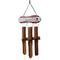 Cohasset Gifts 111R Cohasset Red Sandal Bamboo Wind Chime, Distressed Red & White Striped Finish