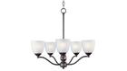 Maxim 10065FTOI Stefan 5-Light Chandelier, Oil Rubbed Bronze Finish, Frosted Glass, MB Incandescent