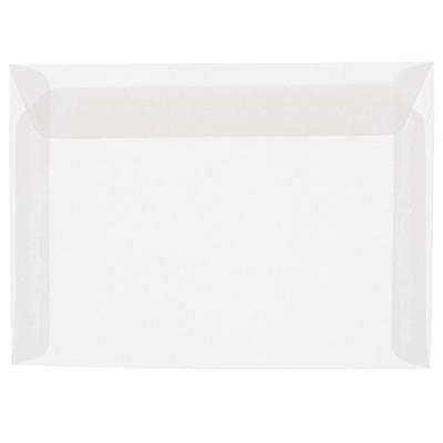 JAM PAPER 8 3/4 x 11 1/2 Booklet Translucent Vellum Envelopes - Clear - Bulk 1000/Carton