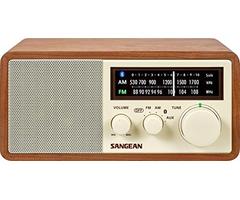Sangean WR-16 AM/FM/Bluetooth Wooden Cabinet Radio with USB Phone Charging