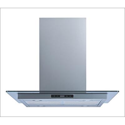 Winflo 30" Island Stainless Steel/Tempered Glass Convertible Range Hood with Touch Control, Aluminum
