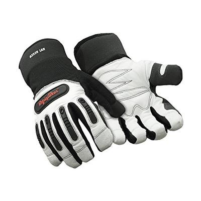 RefrigiWear Premium Ergo 3-Layer Insulated Goatskin Leather Gloves, White Large
