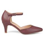 Brinley Co. Womens Faux Leather Comfort Sole D'Orsay Ankle Strap Almond Toe Heels Wine, 12 Regular U screenshot. Shoes directory of Clothing & Accessories.