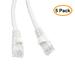 eDragon Cat5e White Ethernet Patch Cable, Snagless/Molded Boot, 20 Feet - 5 Pack