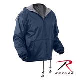Rothco Reversible Fleece Lined Nylon Jacket with Hood, Navy, X-Large screenshot. Men's Jackets & Coats directory of Men's Clothing.