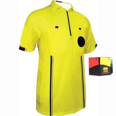 1 Stop Soccer New Mens USSF Soccer Pro Referee Jersey Yellow Free Wallet Men XX Large/Yellow