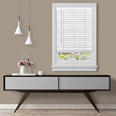 Achim Home Furnishings Cordless GII Madera Falsa 2" Faux Wood Plantation Blind 46" x 64", White