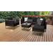 Amalfi 7 Piece Outdoor Wicker Patio Furniture Set 07f in Black - TK Classics Amalfi-07F-Gld-Black
