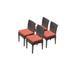 4 Belle Armless Dining Chairs in Tangerine - TK Classics Belle-Tkc090B-Adc-2X-C-Tangerine