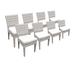 8 Fairmont Armless Dining Chairs in Sail White - TK Classics Tkc245B-Adc-4X-C-White