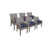 6 Monterey Dining Chairs w/ Arms in Navy - TK Classics Monterey-Tkc297B-Dc-3X-C-Navy