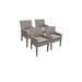 4 Monterey Dining Chairs w/ Arms in Grey - TK Classics Monterey-Tkc297B-Dc-2X-C