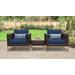 Amalfi 3 Piece Outdoor Wicker Patio Furniture Set 03a in Navy - TK Classics Amalfi-03A-Gld-Navy