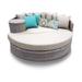 Florence Circular Sun Bed - Outdoor Wicker Patio Furniture in Beige - TK Classics Florence-Sun-Bed-Beige