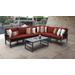 Lexington 7 Piece Outdoor Aluminum Patio Furniture Set 07b in Terracotta - TK Classics Lexington-07B-Terracotta