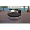 Florence Circular Sun Bed - Outdoor Wicker Patio Furniture in Black - TK Classics Florence-Sun-Bed-Black