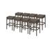 8 Belle Backless Barstools in Espresso - TK Classics Belle-Tkc201B-Bs-4X