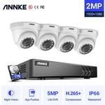 Système de caméra de vidéosurveillance 4 canaux 5MP 5-en-1 H.265 + dvr et 4 caméras 1080 ×