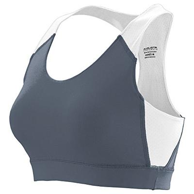 Augusta Sportswear Women's All Sport Sports Bra L Graphite/White