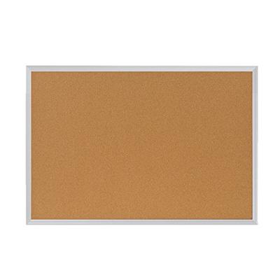 48.5" x 120.5" Wood Frame Natural Cork Bulletin Board