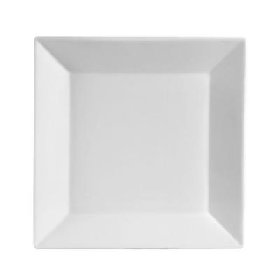 CAC China KSE-6 Kingsquare 6-Inch Super White Porcelain Square Plate, Box of 36