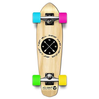 Yocaher The Wander Series: Natural Complete Longboard Skateboards - Mini and Micro Cruisers (Micro C