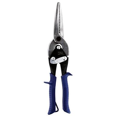 MIDWEST Power Cutters Long Cut Snip - Straight Cut Regular Tin Cutting Shears with Forged Blade & KU
