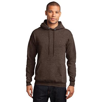 Port Company Classic Pullover Hooded Sweatshirt. - X-Large - Heather Dark Chocolate Brown