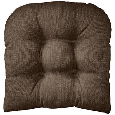 Klear Vu Gripper Non-Slip Omega Tufted Universal Chair Pad Cushion, 17" x 17", Chestnut