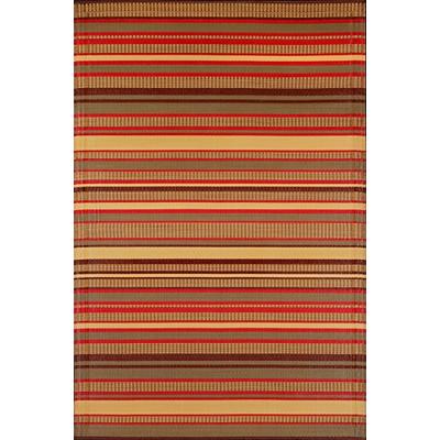 Mad Mats Stripes Indoor/Outdoor Floor Mat, 5 by 8-Feet, Warm Brown