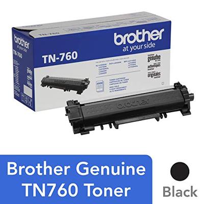 Brother Genuine High Yield Toner Cartridge, TN760, Replacement Black Toner, Page Yield Up To 3,000 P