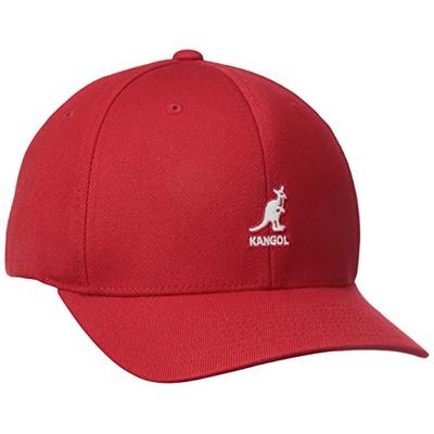 The Kangol Sport Collection Men's Wool Flex-Fit Baseball Cap, Rojo (Small/Medium)
