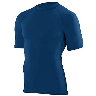 Augusta Sportswear Men's Hyperform Compression Short Sleeve Shirt S Navy