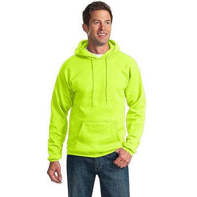 Port & Company Men's Ultimate Pullover Hooded Sweatshirt XL Safety Green