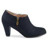 Brinley Co. Womens Sadra Faux Suede Low-Cut Comfort-Sole Ankle Booties Navy, 7.5 Regular US screenshot. Shoes directory of Clothing & Accessories.