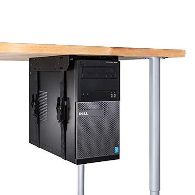 Penn Elcom CPU-57BN Under-Desk Mount Computer Holder with Slide-Out Access for Office, School and Ho