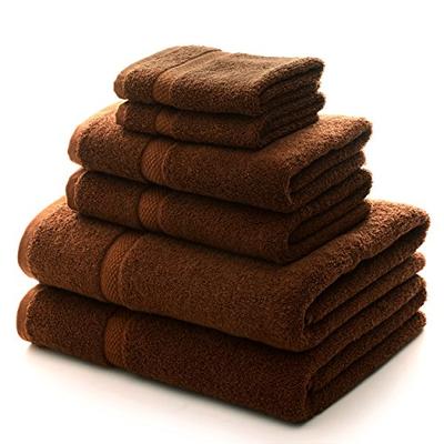 Cheer Collection Luxurious Towel Set - Super Soft and Absorbent 6 Piece Towel Set in Mocha Brown for