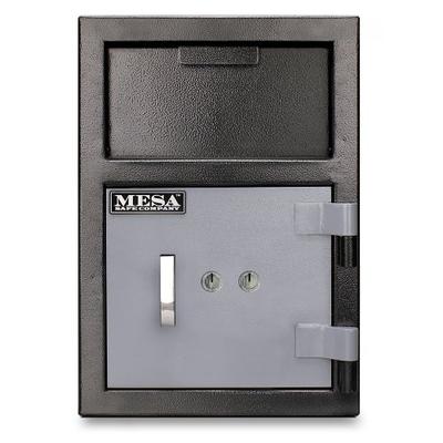 Mesa Safe MFL2014K All Steel Depository Safe with Key Lock, 0.8-Cubic Feet, Black and Grey